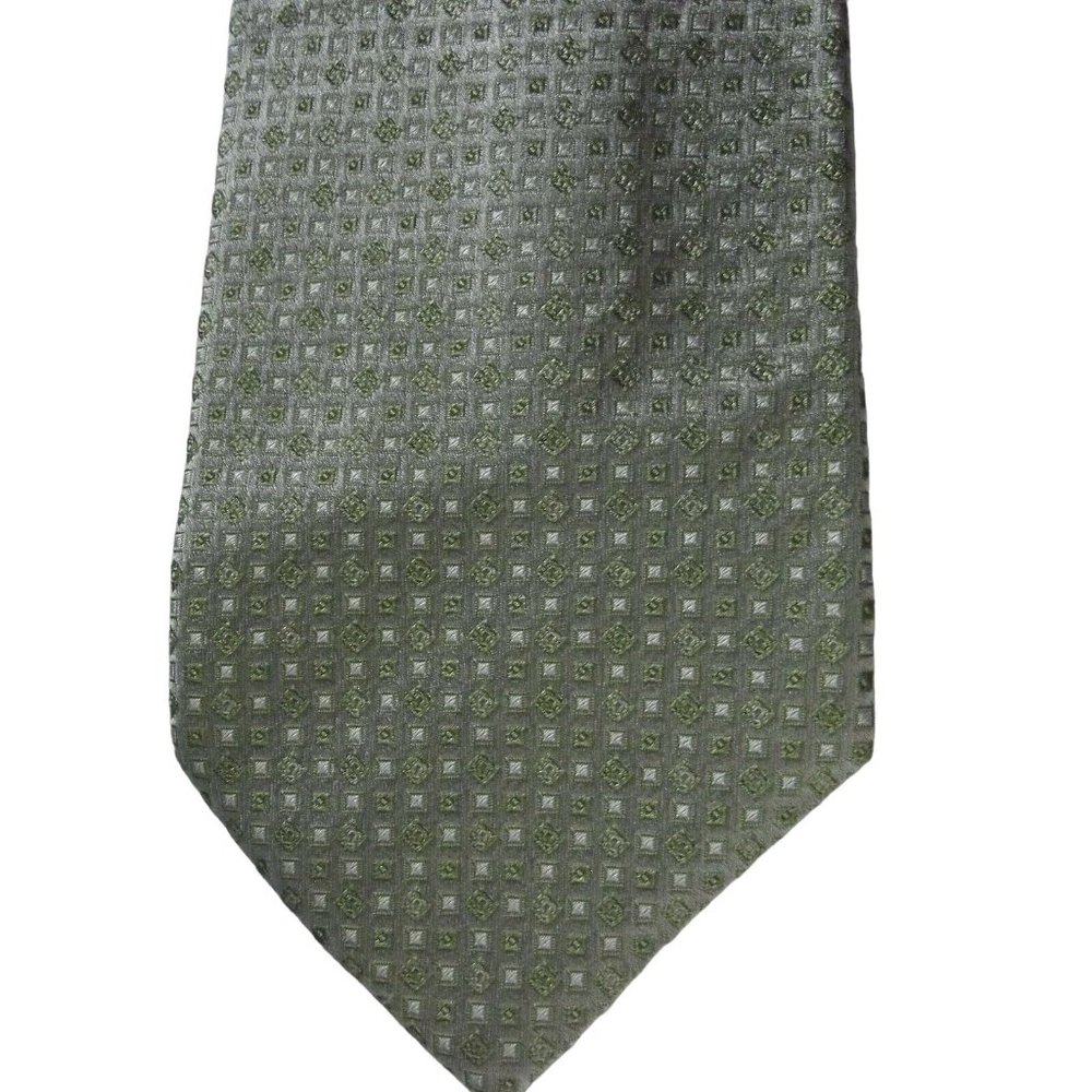 Galante Uomo Mens Tie Pretty Green Made in Italy 100% Silk Necktie 59" X 3-7/8"